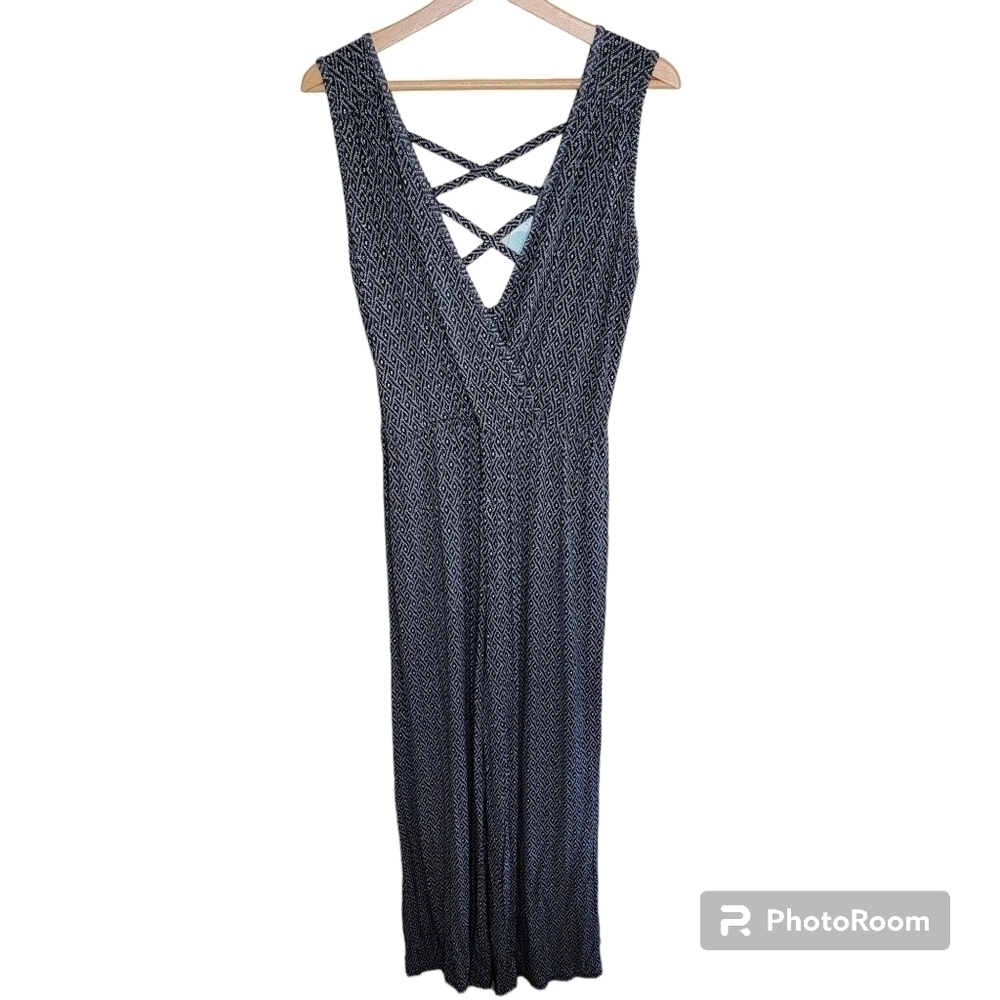 NWT Stitch Fix Loveappella | Ciara Knit Jumpsuit in Black & White Size Large